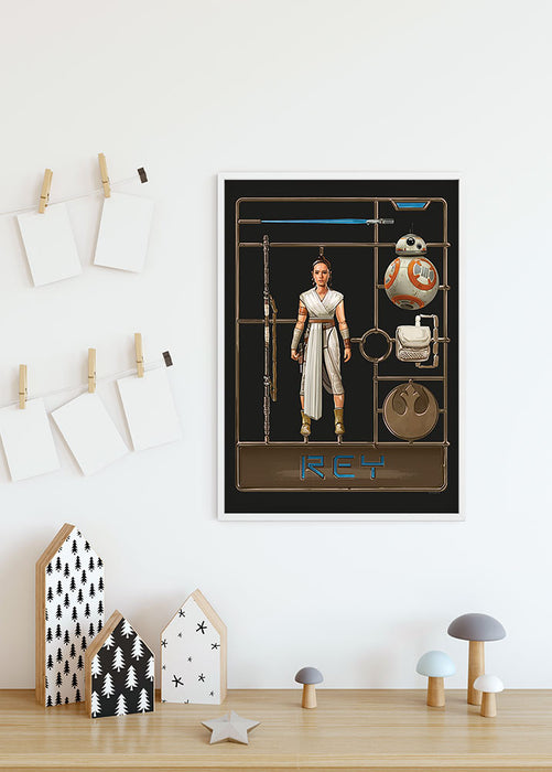 Komar NEU | Wandbild - Star Wars Toy Rey - Größe 40 x 50 cm