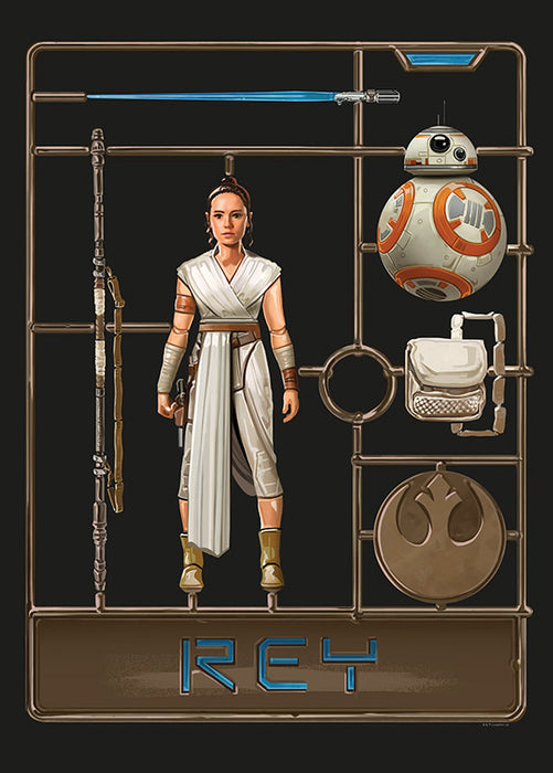 Komar NEU | Wandbild - Star Wars Toy Rey - Größe 30 x 40 cm