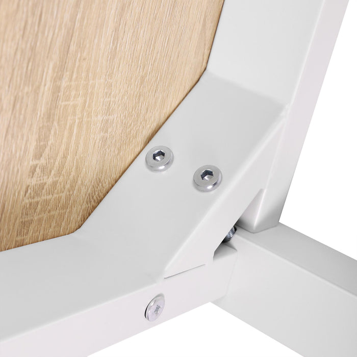 VASAGLE | Moderner Computertisch weiß-naturfarben