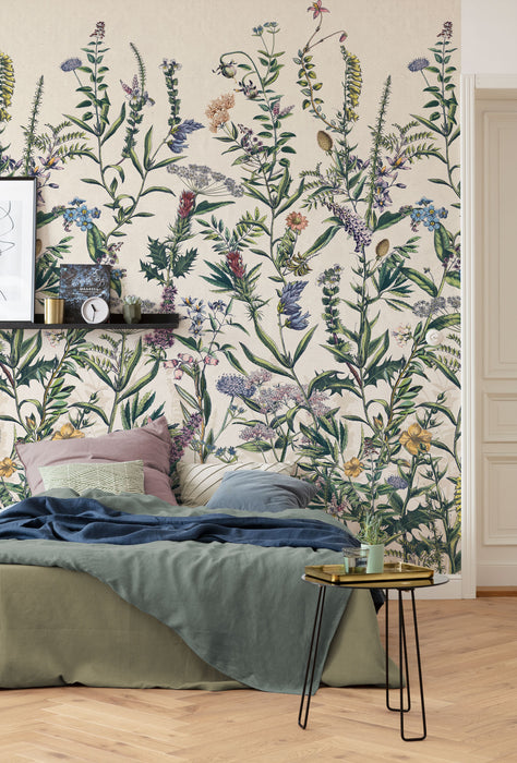 Digitaldruck Vlies Fototapete | Flowering Herbs | 200 x 250 cm