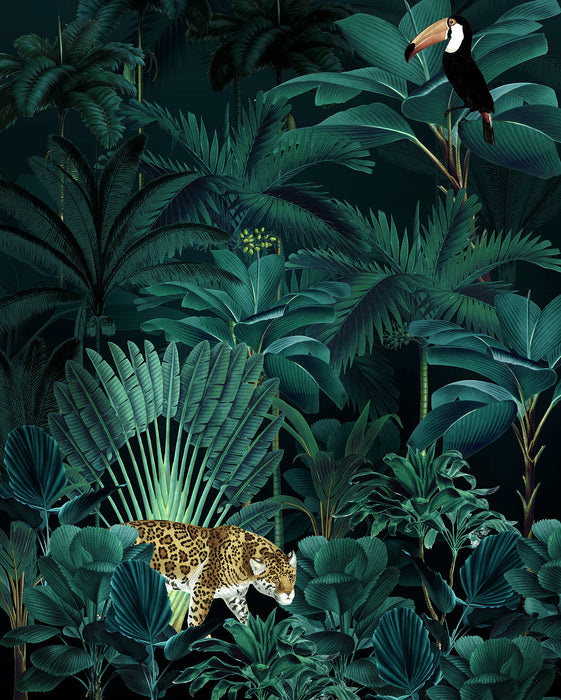Digitaldruck Vlies Fototapete | Jungle Night | 200 x 250 cm