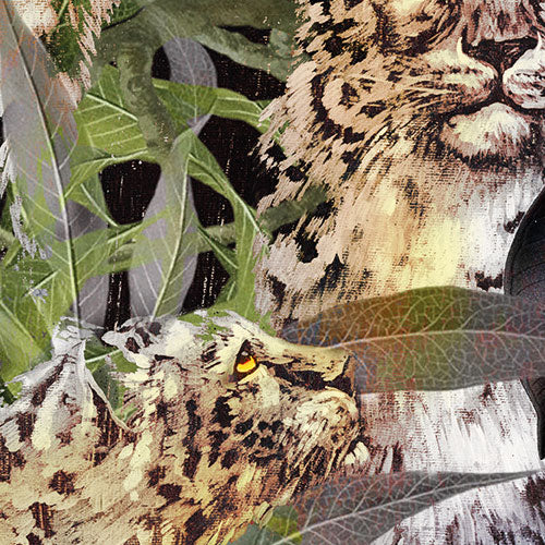 Digitaldruck Vlies Fototapete | Wild Cats | 200 x 250 cm