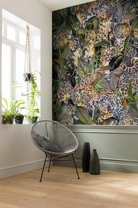 Digitaldruck Vlies Fototapete | Wild Cats | 200 x 250 cm