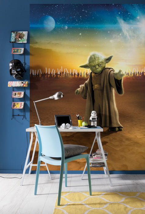 Komar NEU | Digitaldruck Vlies Fototapete - STAR WARS Master Yoda - Größe 200 x 250 cm