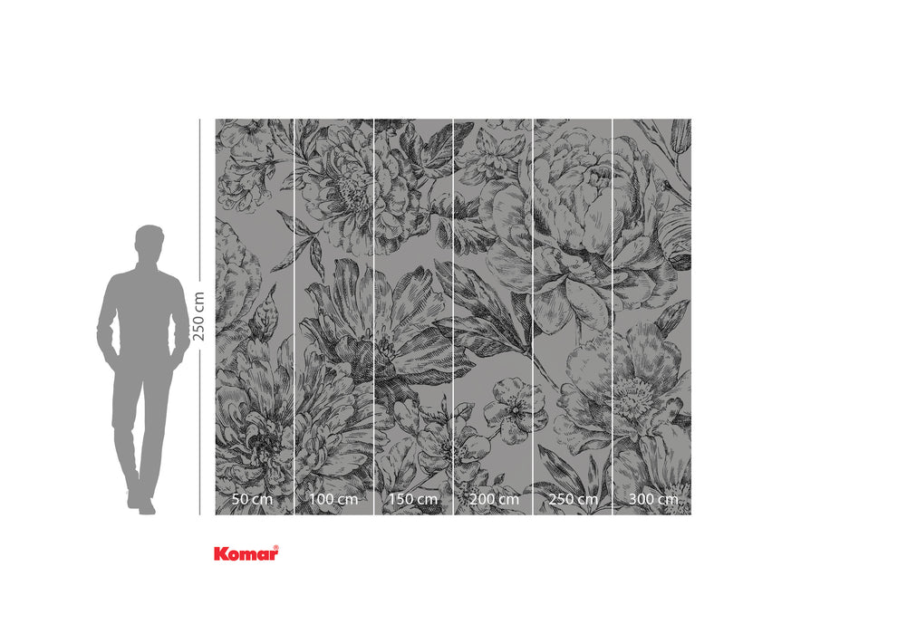 Digitaldruck Vlies Fototapete | Flowerbed | 300 x 250 cm