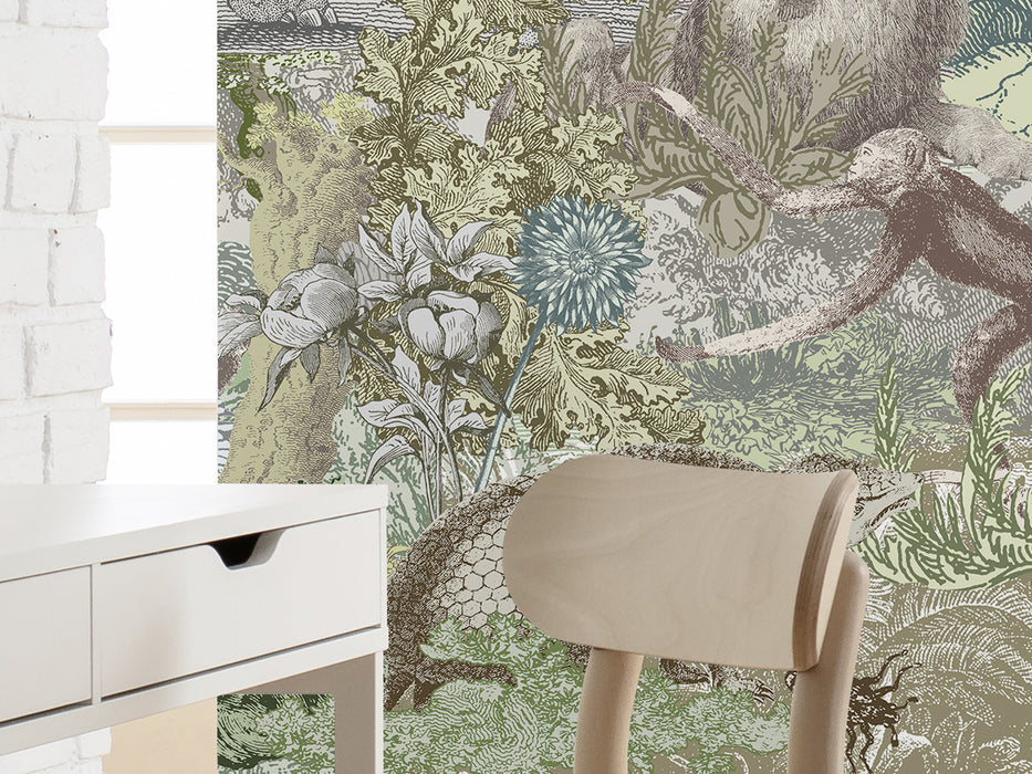 Komar NEU | Digitaldruck Vlies Fototapete - Creative Zoo - Größe 300 x 280 cm