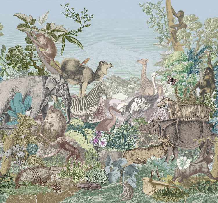 Komar NEU | Digitaldruck Vlies Fototapete - Creative Zoo - Größe 300 x 280 cm