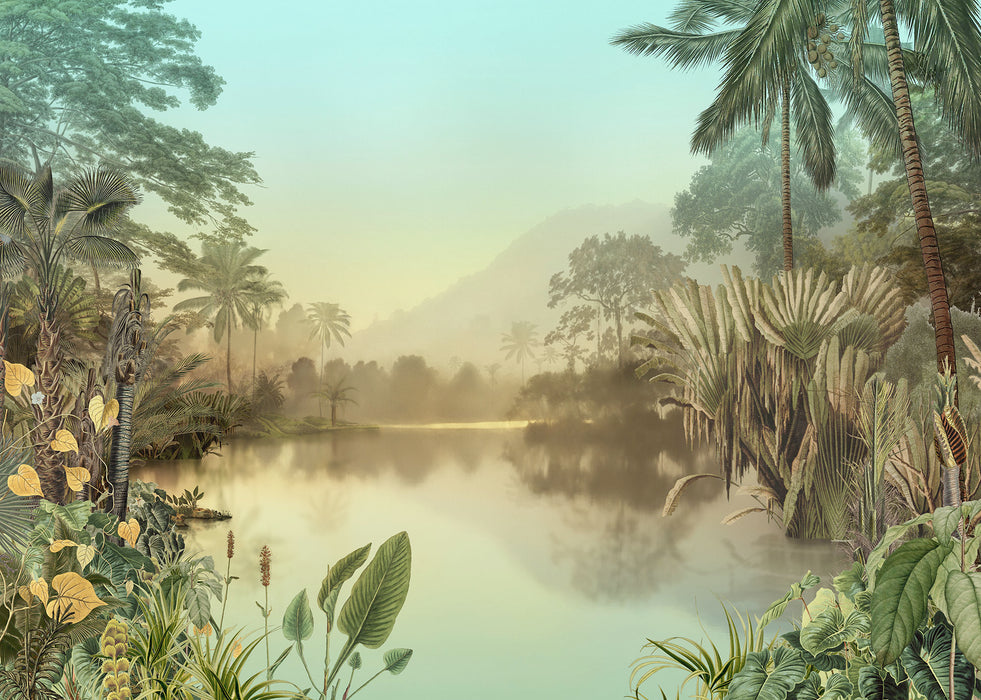 Digitaldruck Vlies Fototapete | Lac Tropical | 350 x 250 cm