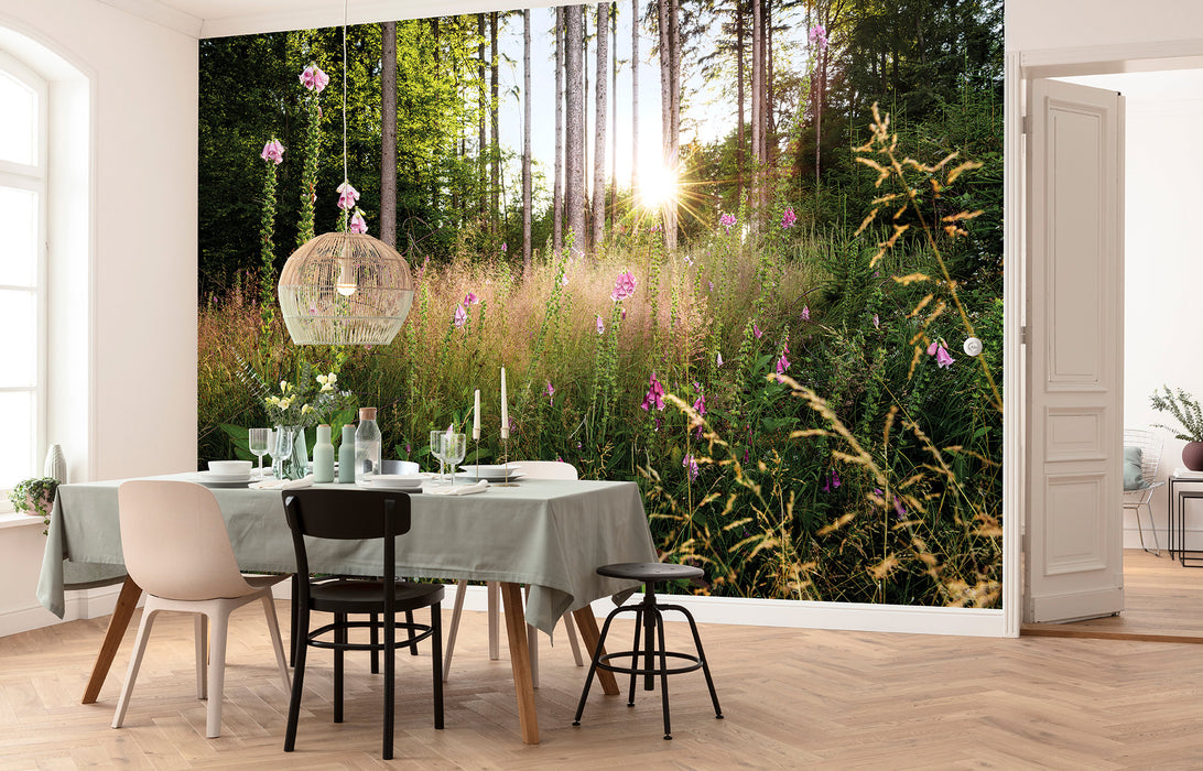 Digitaldruck Vlies Fototapete | Summer Glade | 350 x 250 cm