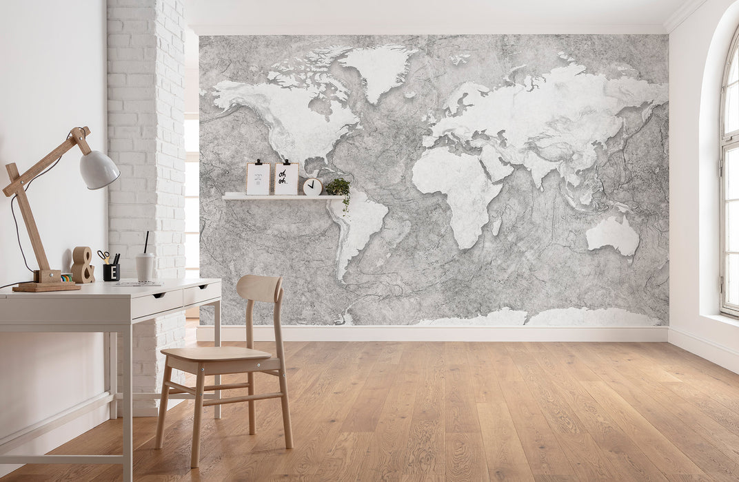 Digitaldruck Vlies Fototapete | World Relief | 350 x 250 cm
