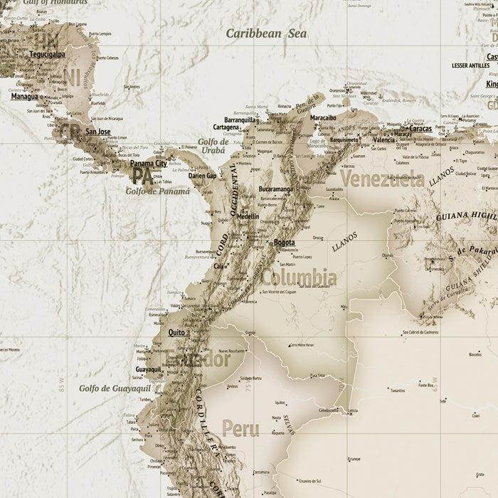 Digitaldruck Vlies Fototapete | Earth Map | 350 x 250 cm
