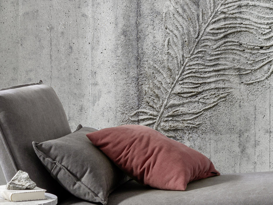Digitaldruck Vlies Fototapete | Concrete Feather | 350 x 250 cm