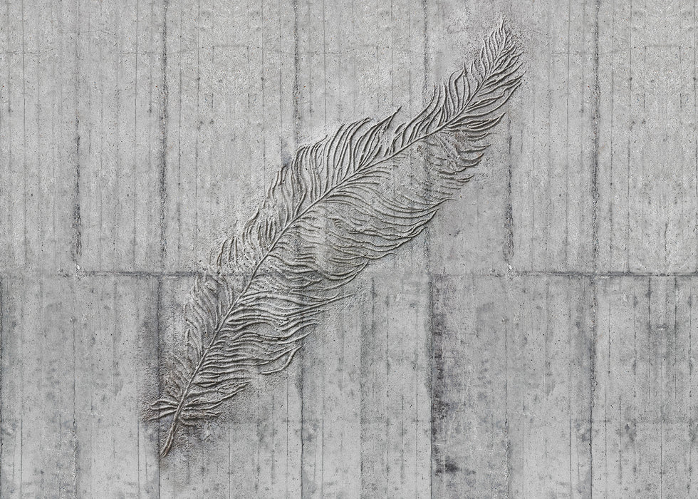 Digitaldruck Vlies Fototapete | Concrete Feather | 350 x 250 cm
