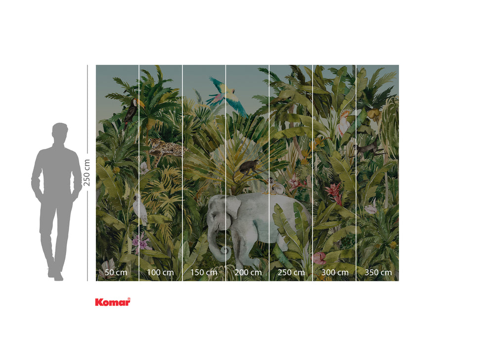 Komar NEU | Digitaldruck Vlies Fototapete - Jungle Expedition - Größe 350 x 250 cm