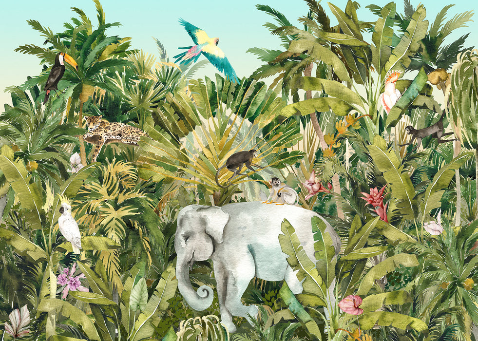 Digitaldruck Vlies Fototapete | Jungle Expedition | 350 x 250 cm