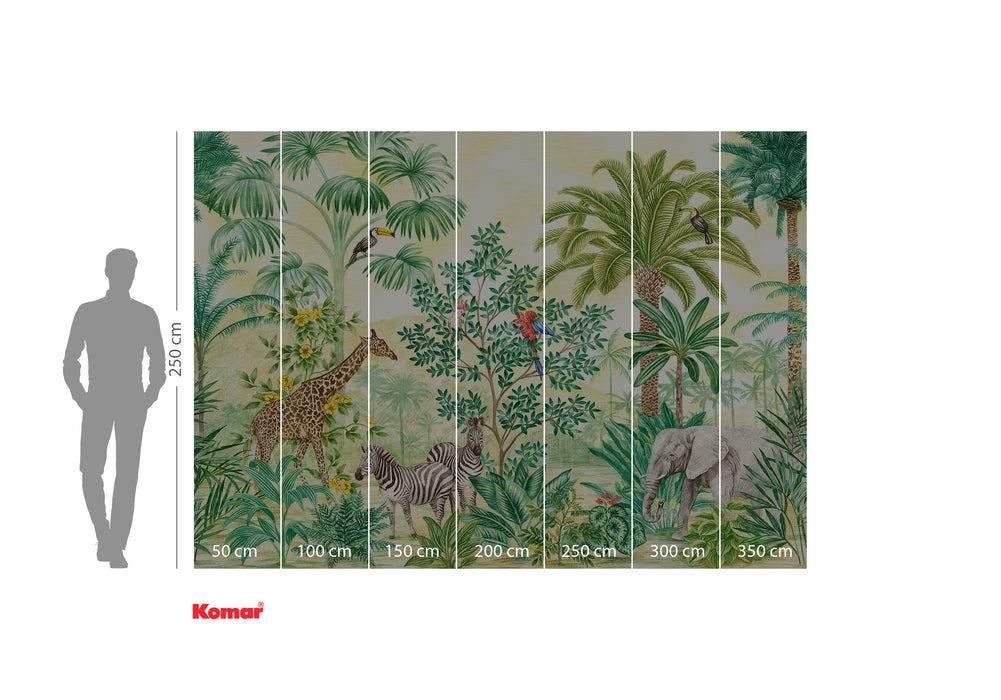 Komar NEU | Digitaldruck Vlies Fototapete - Jungle Adventure - Größe 350 x 250 cm