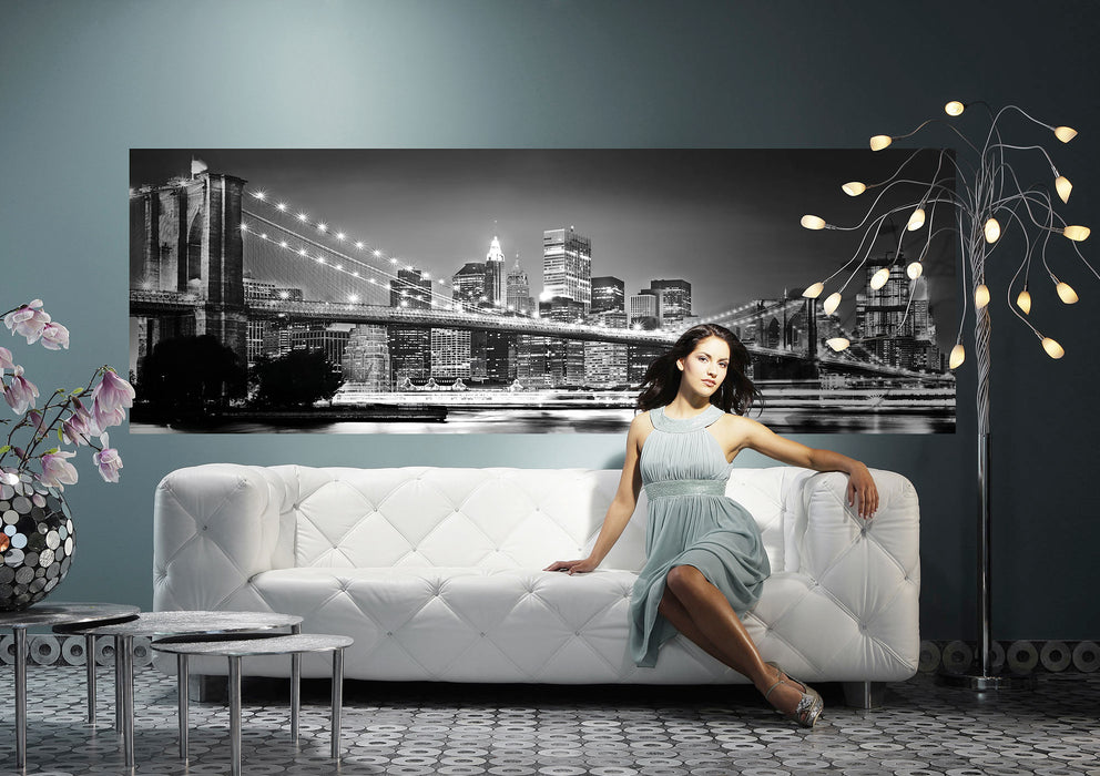 Digitaldruck Vlies Fototapete | Brooklyn Bridge | 400 x 140 cm