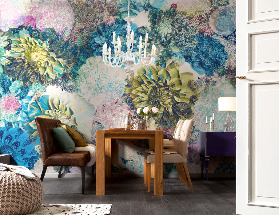 Digitaldruck Vlies Fototapete | Frisky Flowers | 400 x 260 cm