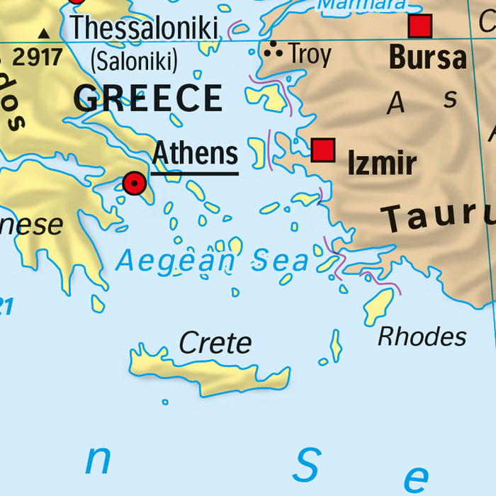 Vlies Fototapete | World Map | 368 x 248 cm