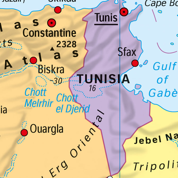 Vlies Fototapete | World Map | 368 x 248 cm