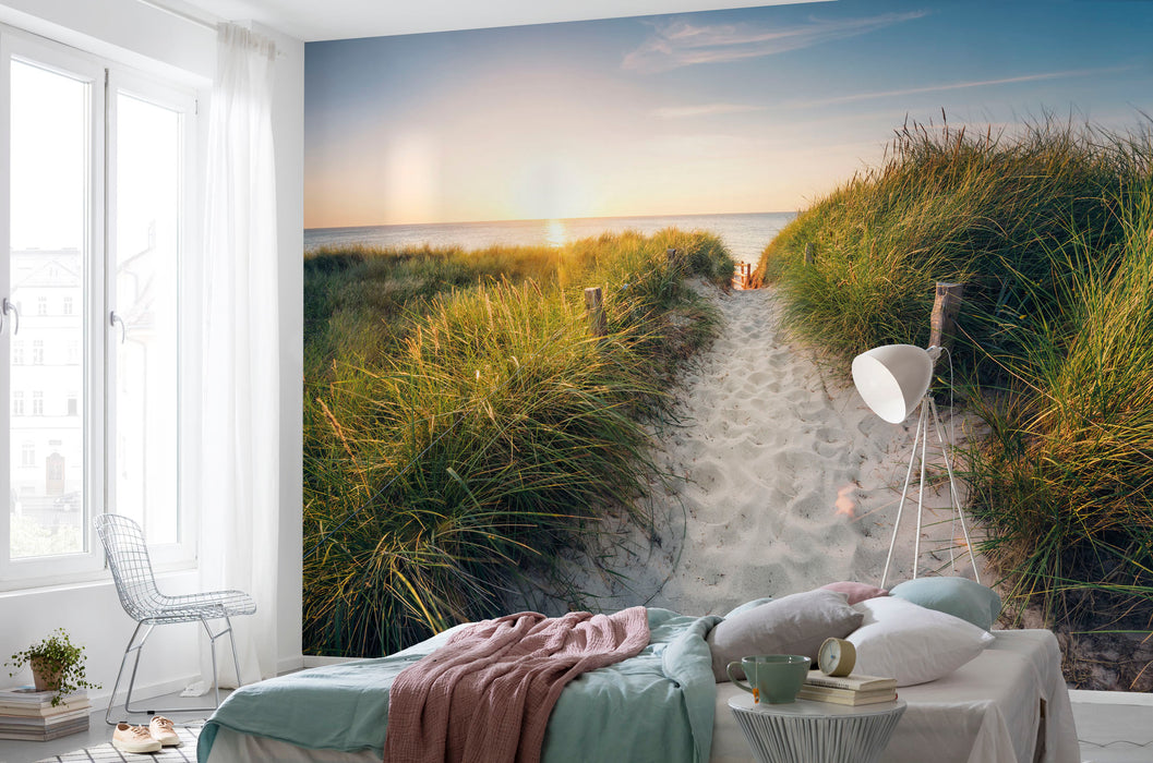 Vlies Fototapete | Way to the Beach | 368 x 248 cm