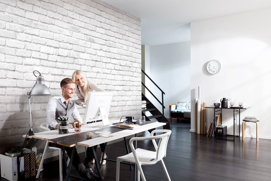 Komar NEU | Vlies Fototapete - Brick Wall - Größe 368 x 248 cm