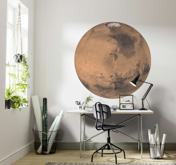 Komar | Selbstklebende Vlies Fototapete/Wandtattoo | Mars | Größe 125 x 125 cm