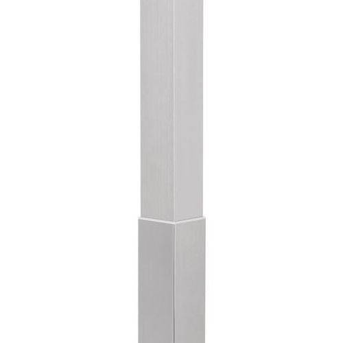 Trampolo 2 eckig | Stützfuß | edelstahlfarbig | H 795 - 975 mm