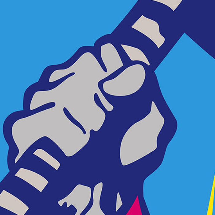 Selbstklebende Vlies Fototapete/Wandtattoo | Avengers Thor's Hammer Pop Art | Größe 125 x 125 cm