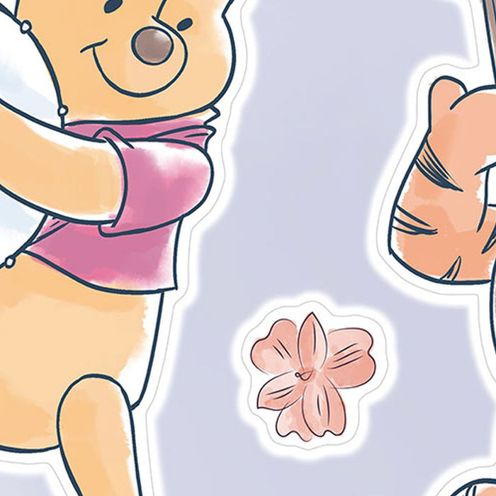 Komar | Wandtattoo | Winnie the Pooh Flowers & Music  | Größe 50 x 70 cm