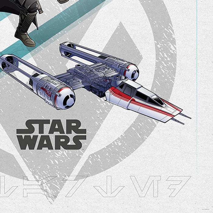 Vlies Fototapete | Star Wars Cartoon Collage Wide | Größe 400 x 280 cm