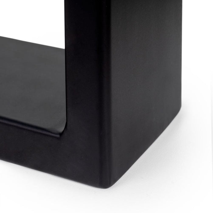 emuca Satz mit zwei Square rechteckige Tischbeine Breite 600 mm schwarz lackiert