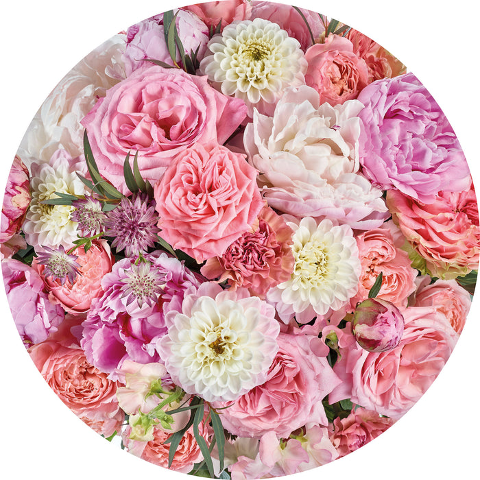 Komar | Selbstklebende Vlies Fototapete/Wandtattoo | Beautiful Blossoms | Größe 125 x 125 cm