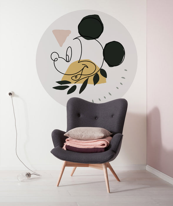 Komar | Selbstklebende Vlies Fototapete/Wandtattoo | Mickey Modern Art | Größe 125 x 125 cm