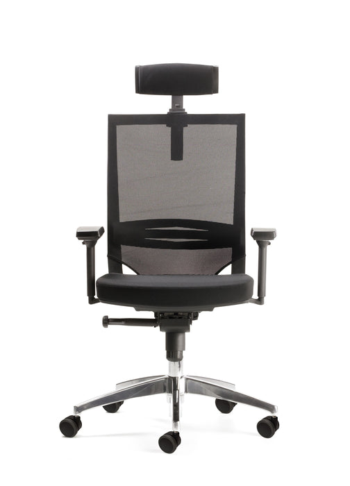 Mayer | Drehstuhl 2486 | Schwarz | Gestell Aluminium poliert