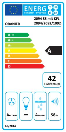 Oranier | 1092 53 | Kochfeldabzug