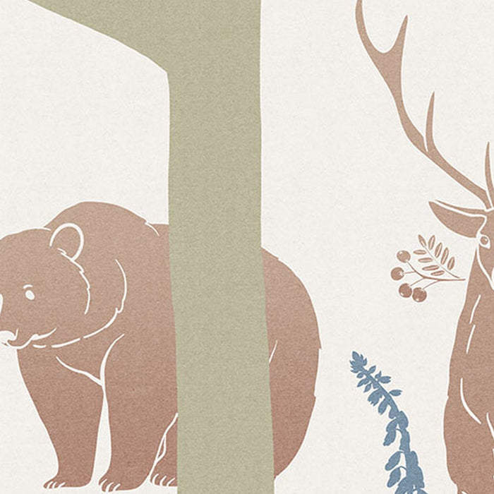 Vlies Fototapete | Forest Animals | Größe 400 x 280 cm