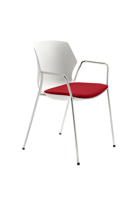 Mayer | Stapelstuhl 2511 | Rot | Gestell Chrom