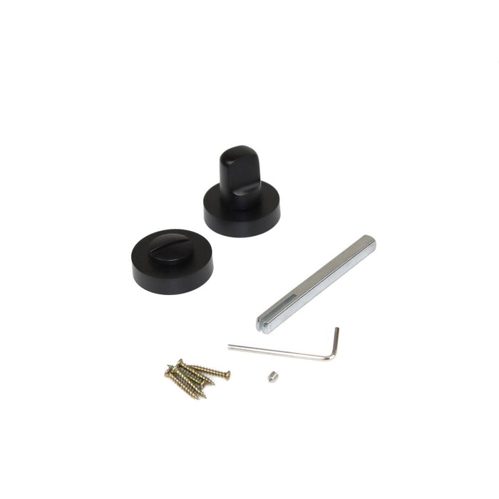 Emuca Satz von 5 Verurteilung re Rosette Innentüren, Durchmesser 35mm, Zamak, Schwarzer