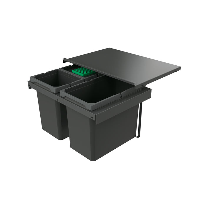 Naber | Cox Stand-UP® 350 S/600-3 | Abfallsammler für vorhandene Auszüge | mit Biodeckel | anthrazit | H 350 mm