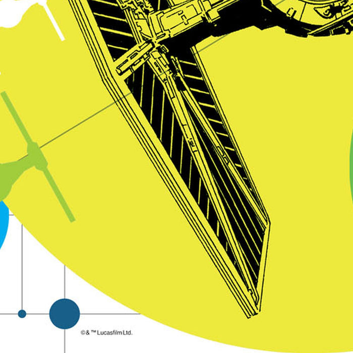 Vlies Fototapete | Star Wars Pop Neon Geometrics Leia | Größe 120 x 200 cm