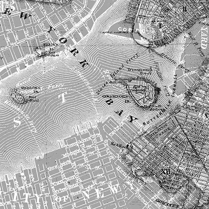 Komar | Vlies Fototapete | NYC Map | Größe 200 x 250 cm