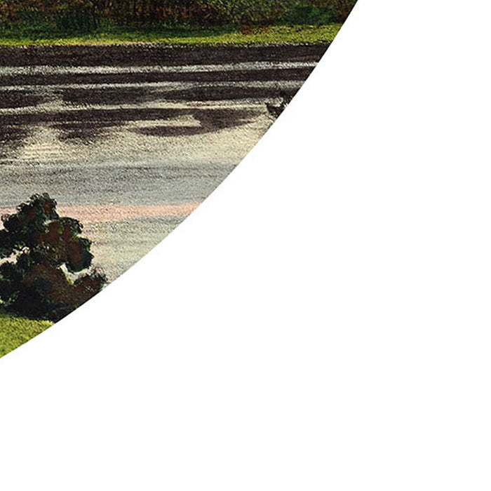 Komar | Selbstklebende Vlies Fototapete/Wandtattoo | Vintage Landscape  | Größe 125 x 125 cm