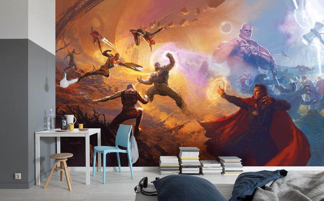 Vlies Fototapete | Avengers Epic Battles Two Worlds | Größe 500 x 280 cm