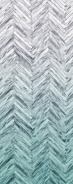 Vlies Fototapete | Herringbone Mint Panel | Größe 100 x 250 cm