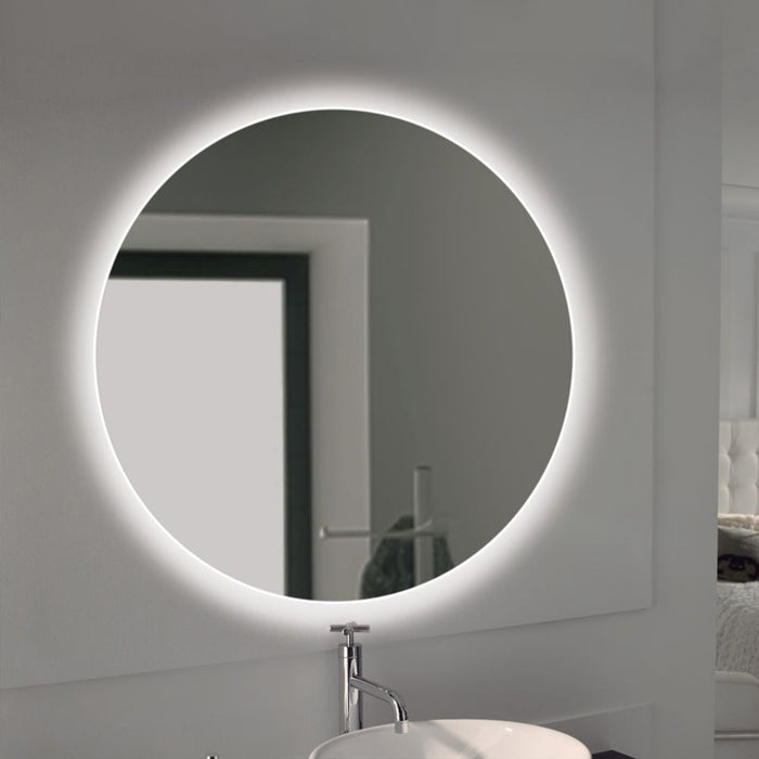 emuca Cassiopeia Badezimmerspiegel mit Deko-LED-Beleuchtung Ø60cm