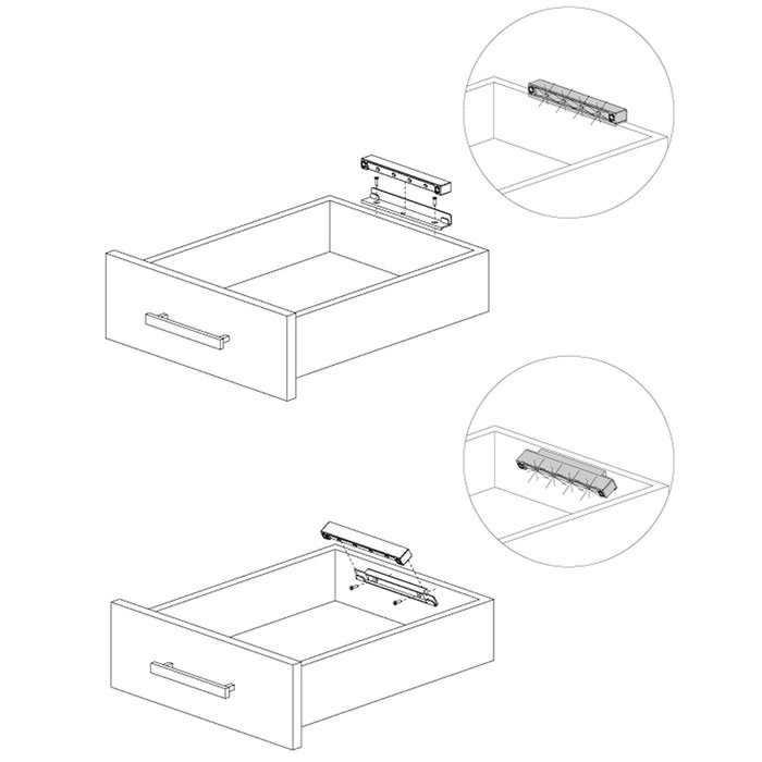 emuca LED-Einbauleuchte batteriebetrieben, für Schubladeninnenseiten, Vibrations