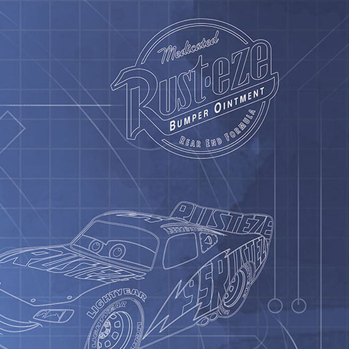 Papier Fototapete | Cars3 Blueprint | Größe 368 x 254 cm
