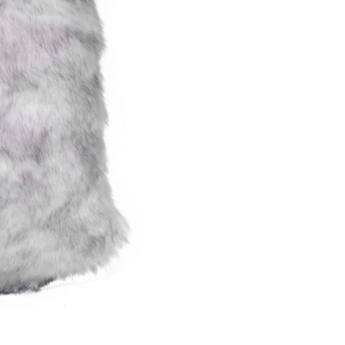 Star Home | Webpelz Polarfuchs Kissen | weiss melliert | 48 x 48 cm | mit Füllung