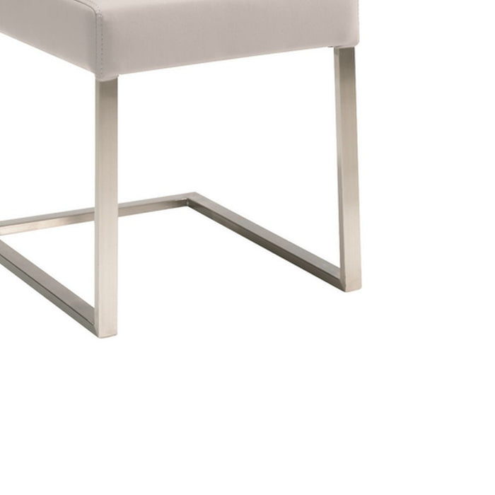 Naber | Zesen 1 | Stuhl Küchenstuhl Esszimmerstuhl | Edelstahl weiß